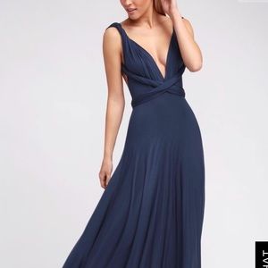 Lulu's Tricks of the Trade Navy Blue Maxi